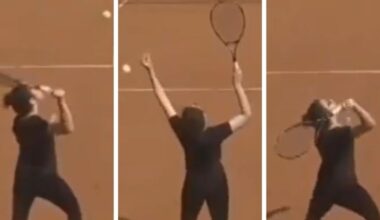 parece la primera vez que juega al tenis