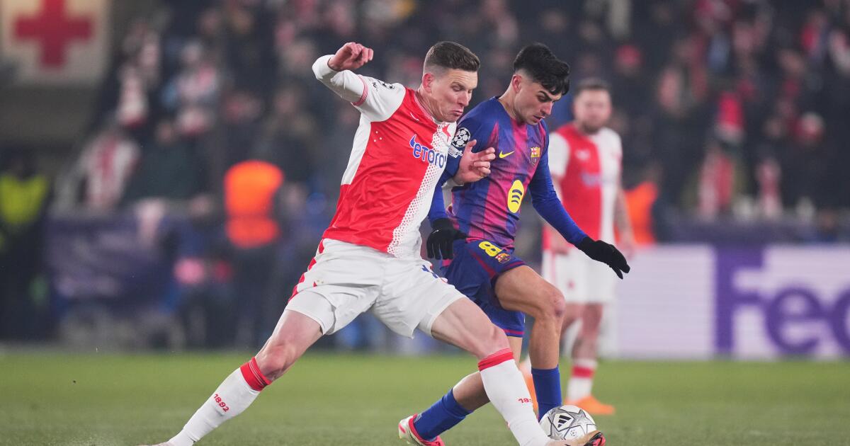 Pedri se lesiona en el partido del Barcelona contra el Slavia Praga en la Liga de Campeones