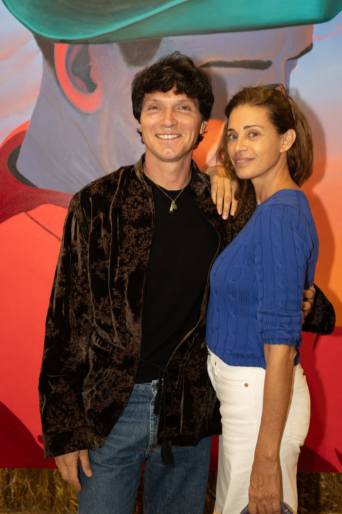 Facundo Garayalde y Georgina Alliata en la apertura de Ana Segovia en la Fundación Cervieri Monsuárez.