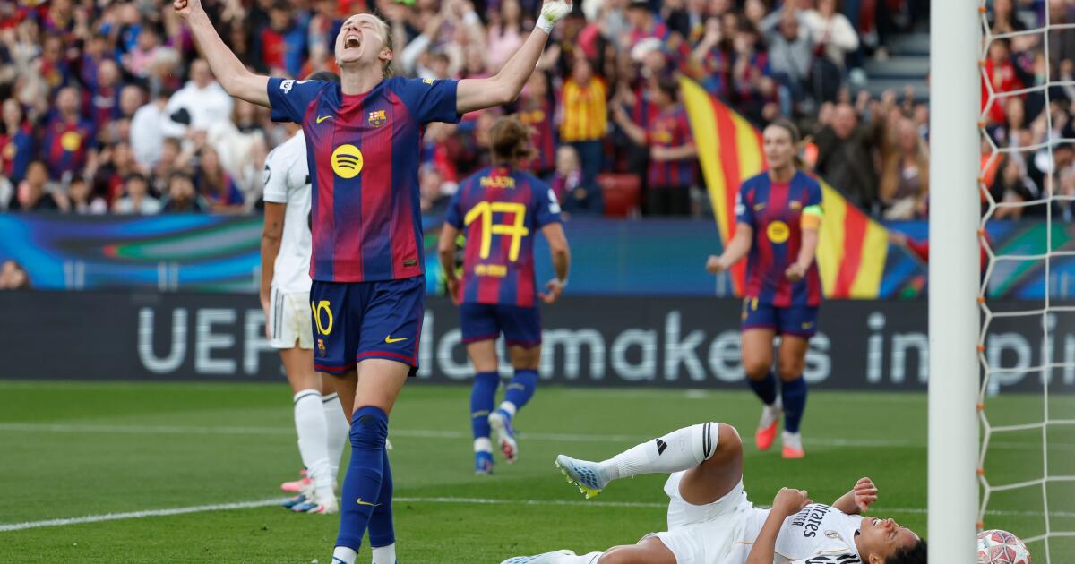 Barcelona golea 6-0 al Real Madrid y avanza a semifinales de Liga de Campeones femenina