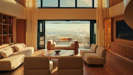 Suite del Four Seasons I, el primer yate de la célebre compañía hotelera. 