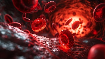 Glóbulos rojos, elementos fundamentales en la corriente sanguínea, capturados bajo el microscopio. Una exploración fascinante en el universo de la biología, ciencia y cuidado médico. (Imagen Ilustrativa Infobae)