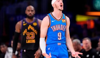 Thunder barre a los Lakers y avanza con marca de 8-0 en playoffs; futuro de James, incierto