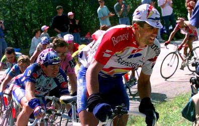 Miguel Induráin, en la etapa de Les Arcs del Tour de Francia de 1996.