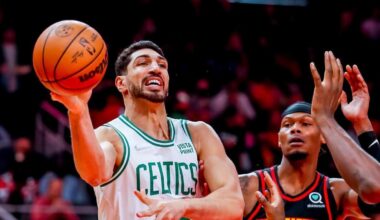 Enes Kanter, en un partido con los Celtics.
