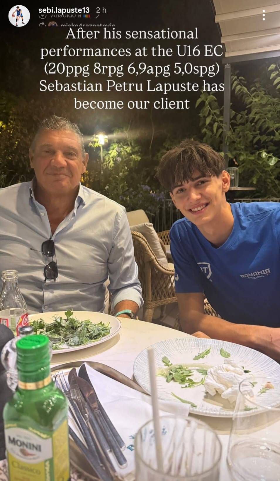 Sebi Lapuste ha sido reclutado por la agencia BeoBasket del superagente Misko Raznatovic y convocado con la selección absoluta de Rumanía