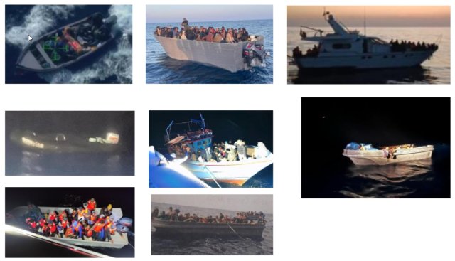 Häufig verwendete Bootstypen bei Überfahrten nach Italien. Immer öfter werden die Menschen nach Libyen zurückgeholt.