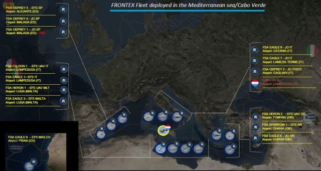 Die Frontex-Luftüberwachung im Mittelmeer erfolgt häufig zugunsten der Küstenwachen nord­afrika­nischer Länder.