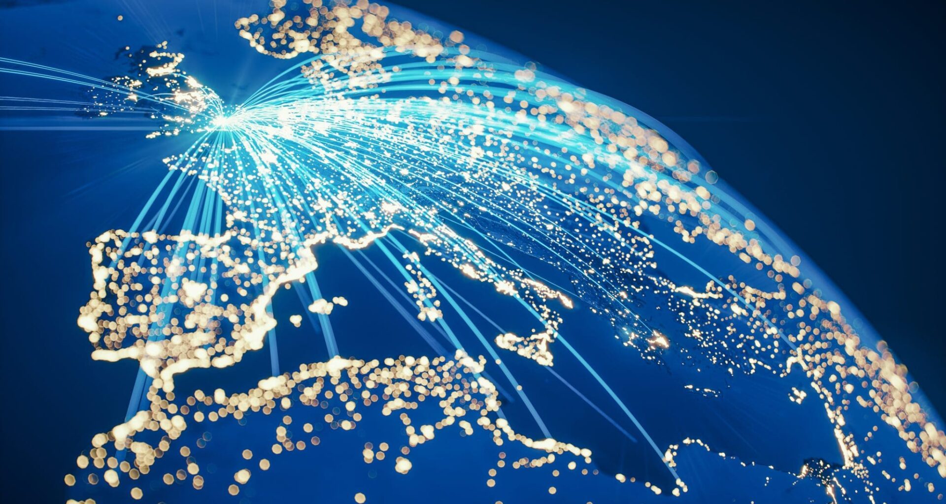Global Communication From United Kingdom (World Map Credits To NASA)