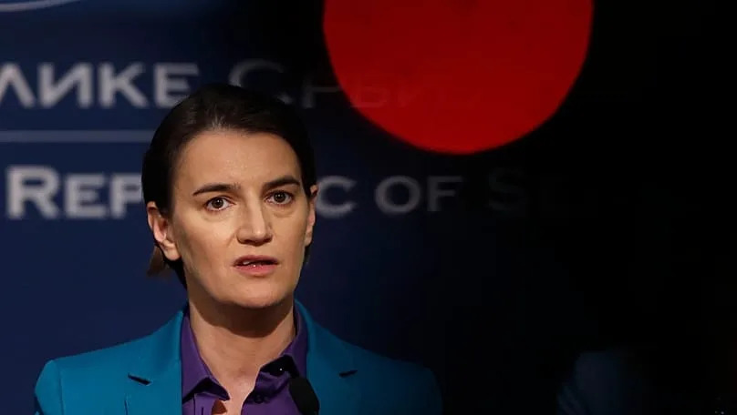 Serbia's former Prime Minister Ana Brnabic speaks in Belgrade, Serbia, Friday, 15 September, 2017.