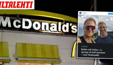 Oscar ja Robin juoksivat maratonin McDonald'sin ympärillä