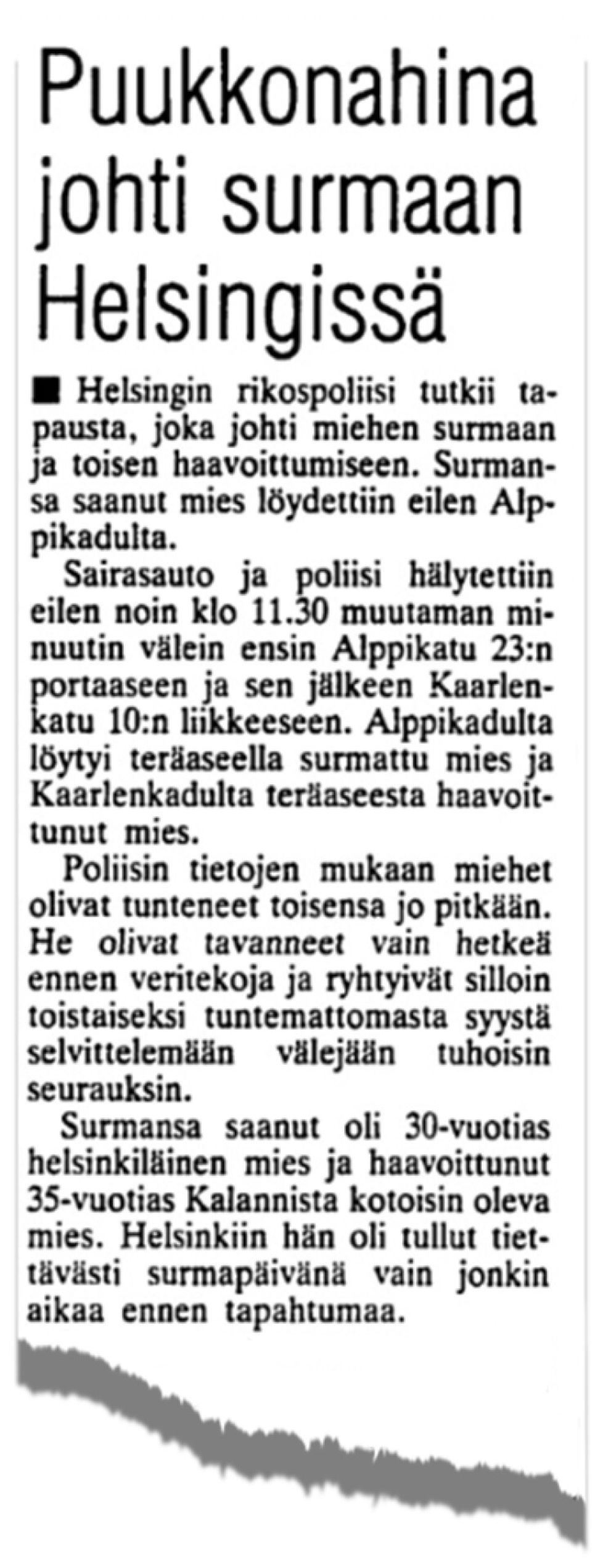 Ilta-Sanomat 9.8.1991