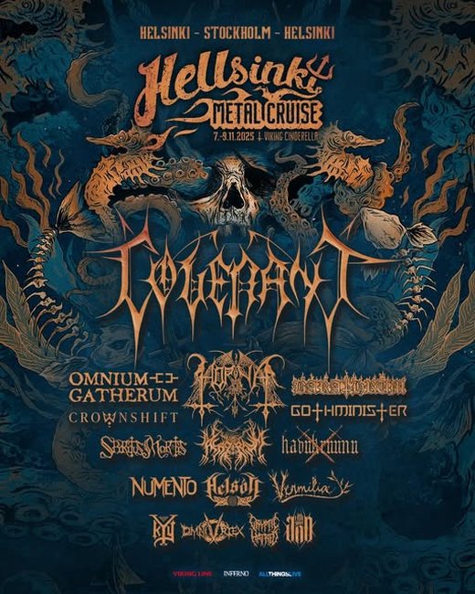 Hellsinki Metal Cruise julkisti laivan täydeltä tummaa, raskasta, synkkää ja sarvipäistä metallia