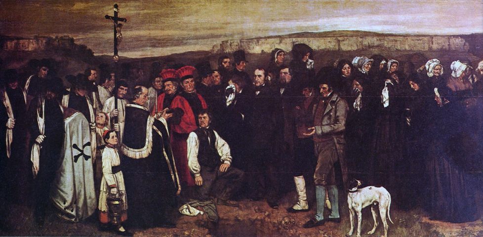 Gustave Courbet, Hautajaiset Ornansissa, 1840–50