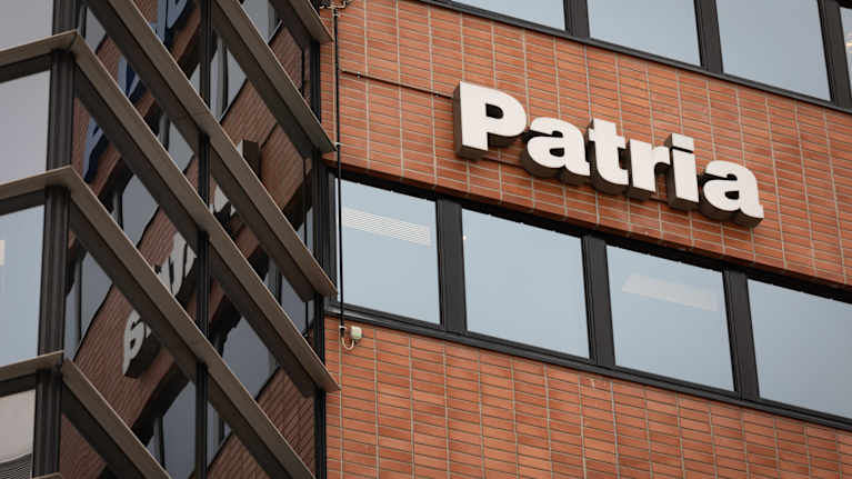 Patrian logo Hatanpäällä Tampereella.