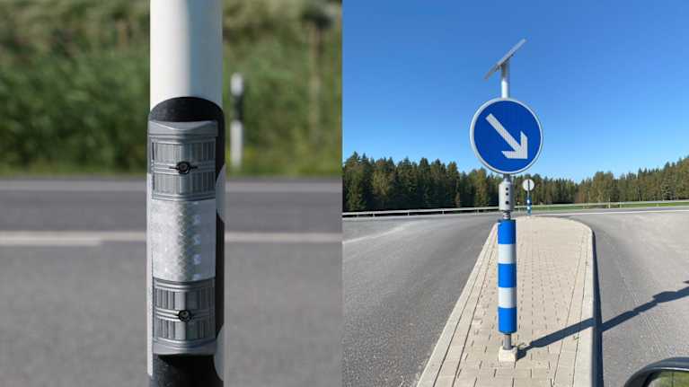 Liikennemerkkejä risteyksessä.