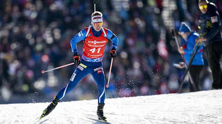 Arttu Heikkinen ampumahiihdon MM-kisoissa.