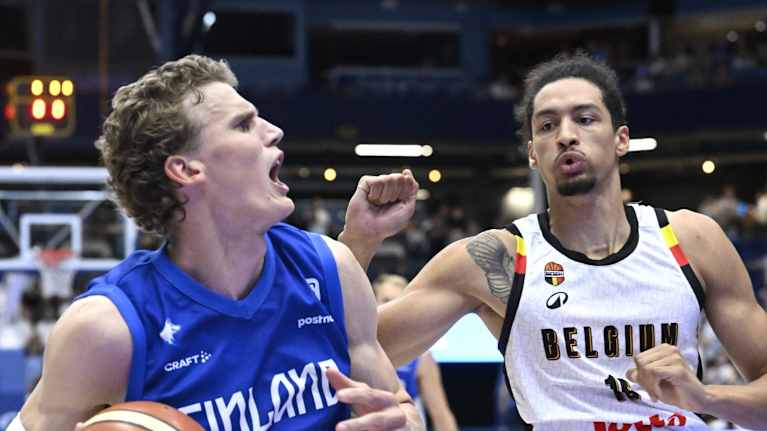 Lauri Markkanen Belgiaa vastaan ennen EM-kotikisoja Espoossa elokuussa 2025.