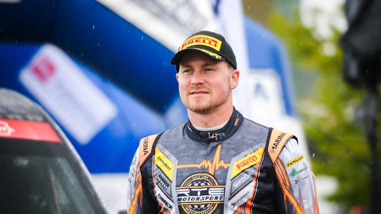 Esapekka Lappi rallin SM-sarjassa.
