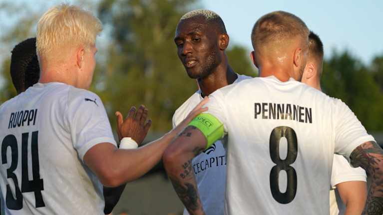 KuPS Otto Ruoppi, Ibrahim Cissé och Petteri Pennanen samlade.