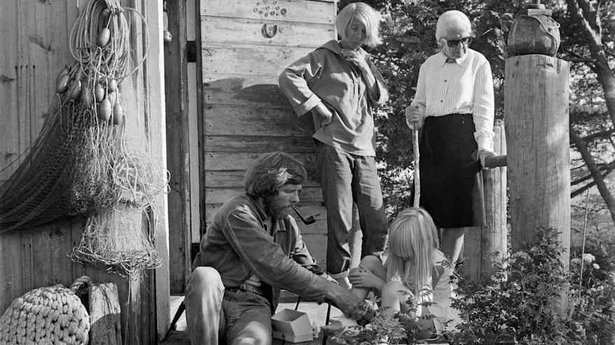 Lars Jansson, Tove Jansson, Sophia Jansson ja Signe ”Ham” Hammarsten-Jansson 1969.