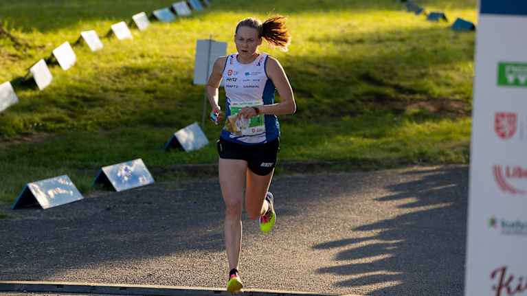 Maija Sianoja MM-rastien sprinttiviestissä 2021.