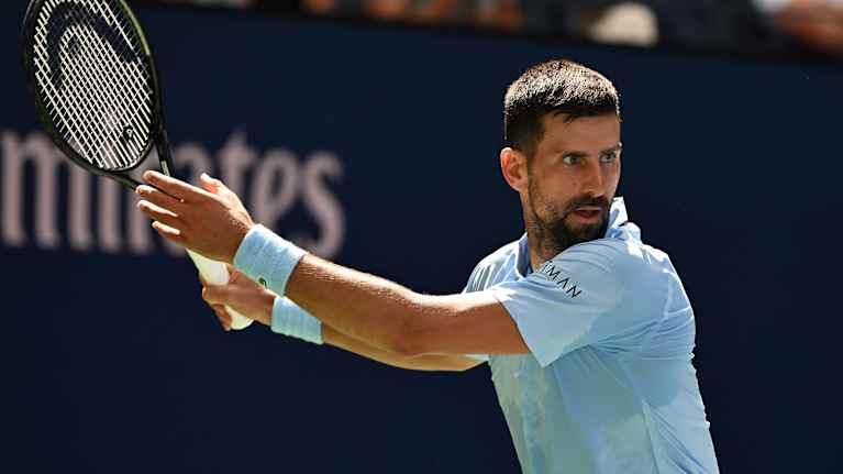 Novak Djokovic Yhdysvaltain avoimissa. 