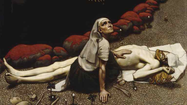 Bild på tavlan Lemminkäinens moder, 1897, av Akseli Gallen-Kallela
