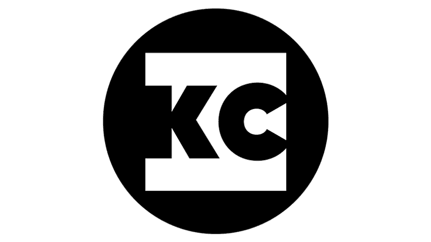 Logo, jossa näkyy kirjaimet KC.