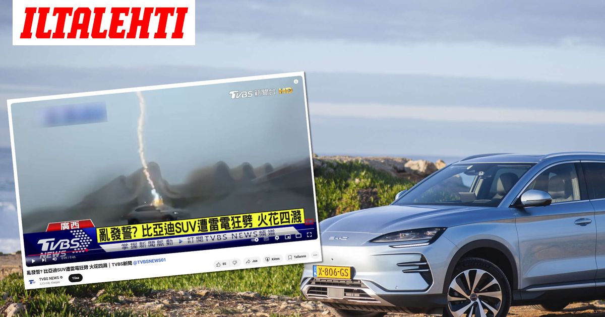 Salama iski sähköautoon peräti kolme kertaa – Tällainen on lopputulos
