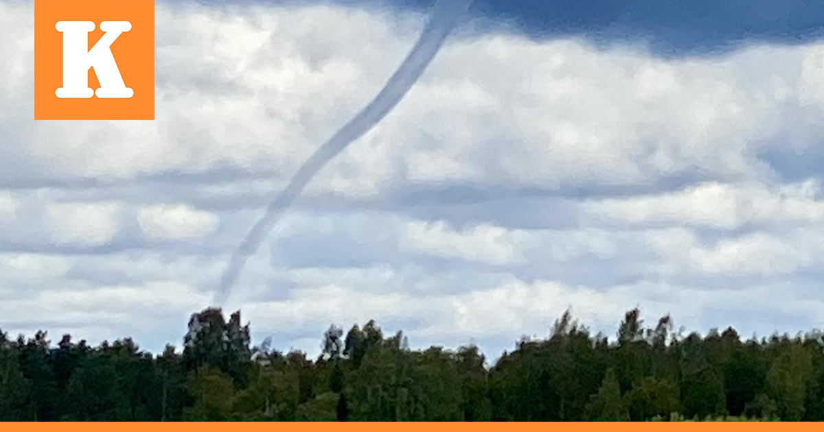 Vesipatsas halkaisi taivaan Haukiputaan ja Iin edustalla – pyörteen tuuli voi aiheuttaa vahinkoa