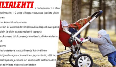 Ulkoministeri Elina Valtosen erityisavustaja etsi lastenhoitajaa ilman palkkaa