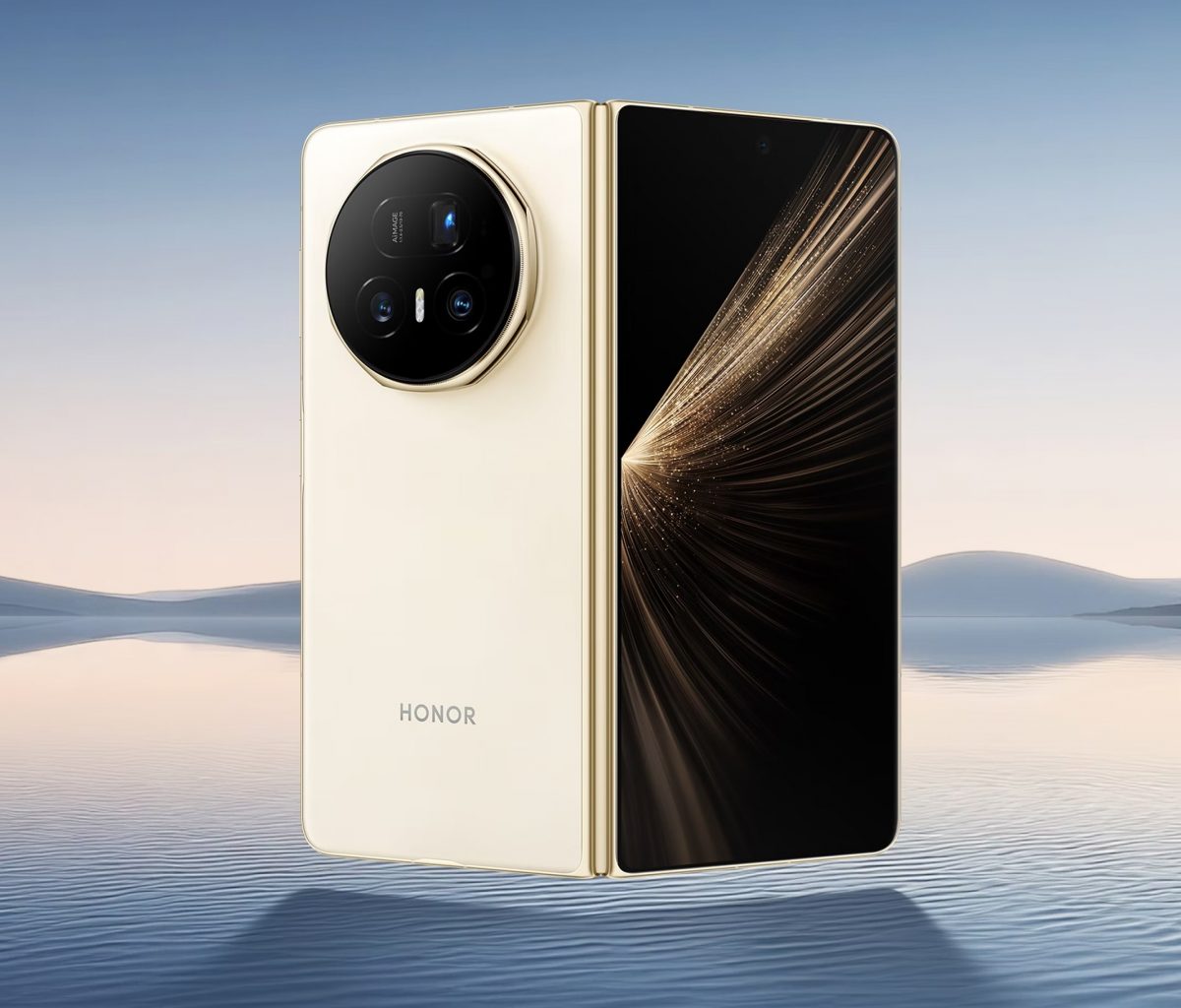 Honor Magic V5:n toinen värivaihtoehto on valkoinen Ivory White.