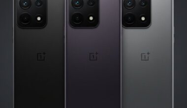 OnePlus 15:een odotetut värivaihtoehdot mallinnoskuvassa.