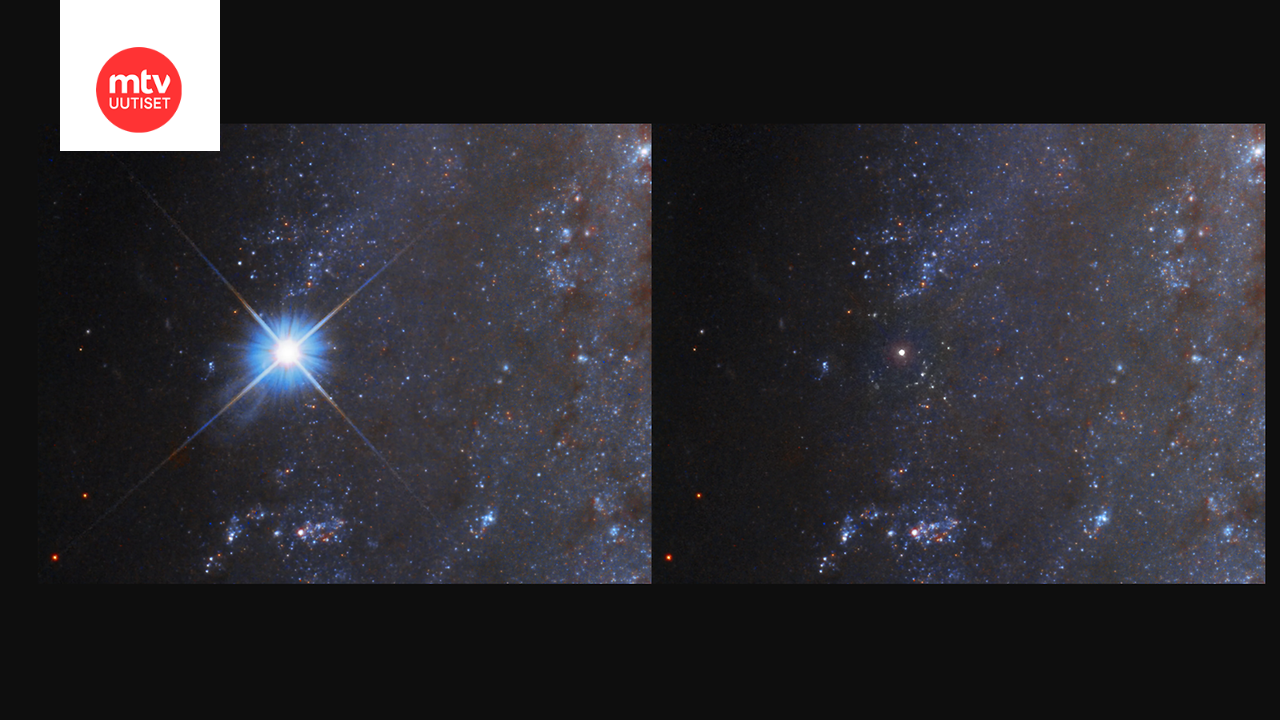 Hubble-avaruusteleskoopin ottamat kuvat näyttävät supernovaräjähdyksen himmenemisen vuoden aikana