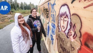 Kuvat ja videot | Hyvinkäälle ilmestyi kymmeniä metrejä uusia graffiteja – joukossa myös toimittajan loihtima Aamupostin logo | Paikalliset