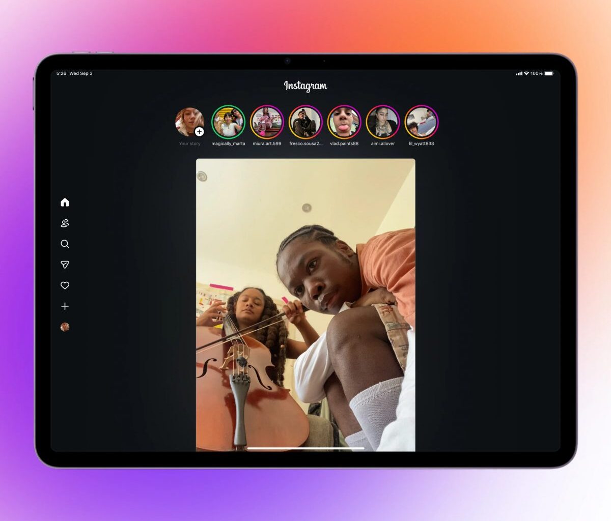 Reelsit ovat Instagramin iPad-sovelluksen keskiössä.