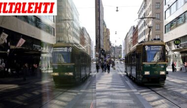 Useita raitiovaunuja meni yöllä rikki Helsingissä