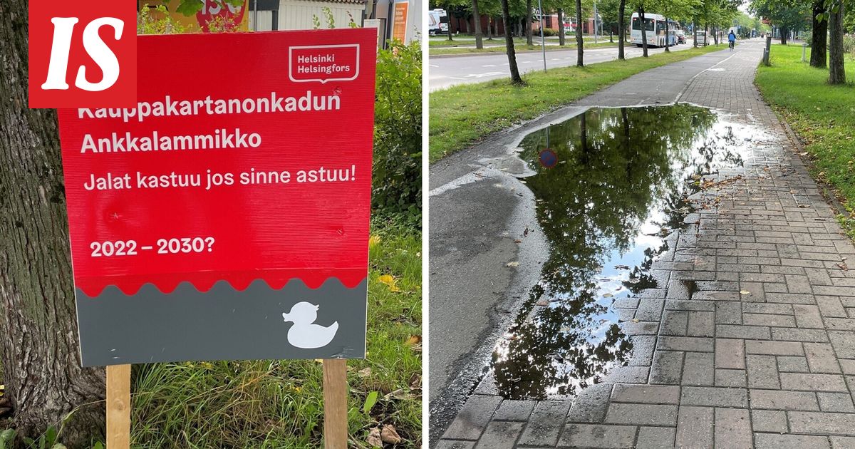 Lammikko ei kuivu Itä-Helsingissä – nyt ilmestyi koominen kyltti