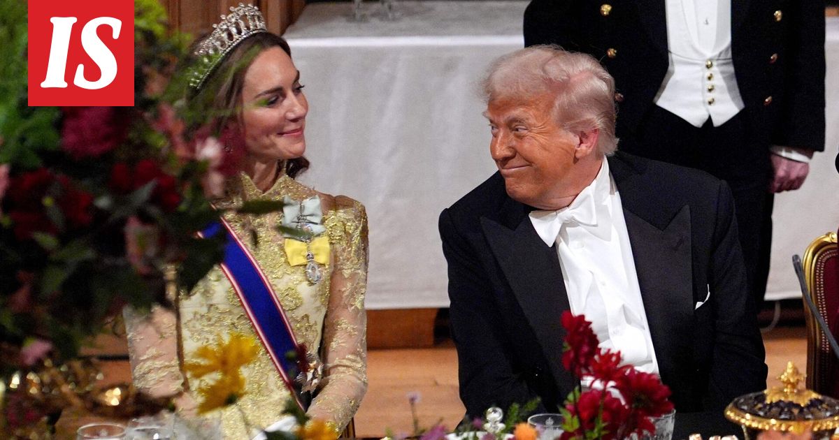 Prinsessa Catherine käytti ovelasti kultaista asuaan Donald Trumpin hurmaamiseen