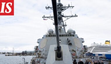 Yhdysvaltain laivaston ohjushävittäjä USS Bainbridge Helsingissä – tällaista elämä aluksella on