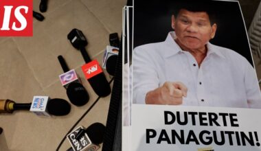 Filippiinien ex-presidentti Duterte sai syytteen rikoksista ihmisyyttä vastaan