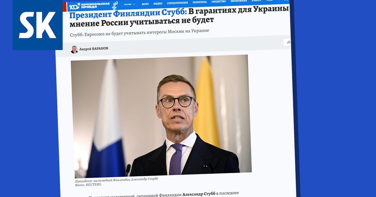 Stubbin haastattelu The Guardianille sai Kremlin mediat kiehumaan