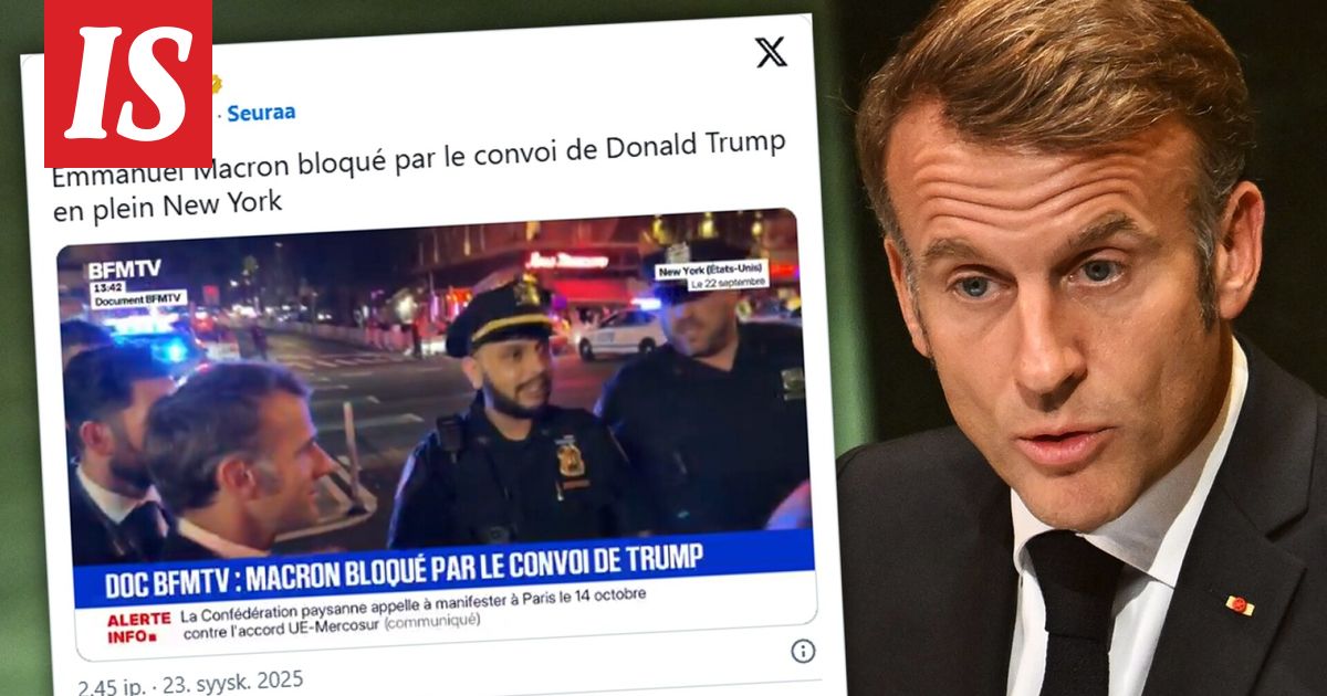 Trumpin autosaattue esti Macronin matkan: ”Kaikki on suljettu sinun takiasi”