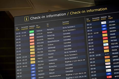 Kööpenhaminan lentoasemalla havaitut droonit aiheuttivat laajan häiriön lentoliikenteeseen maanantaina.
