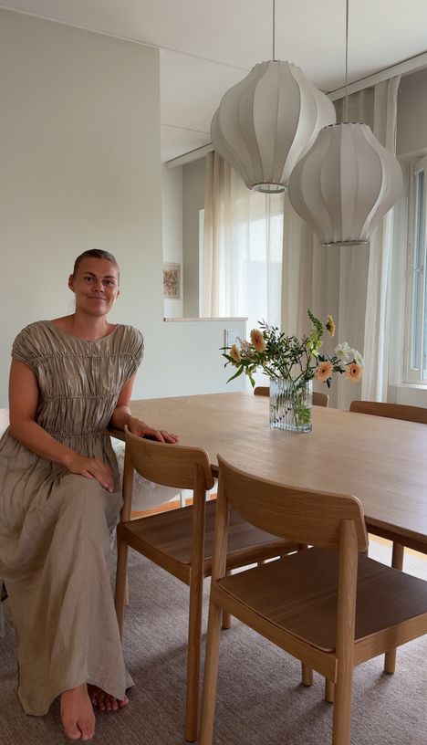 – Koen, että myös lapsiperheessä voi sisustaa, kolmen pojan äiti toteaa.