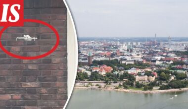 Drooni kuvasi sisään asuntoihin Helsingin Ullanlinnassa
