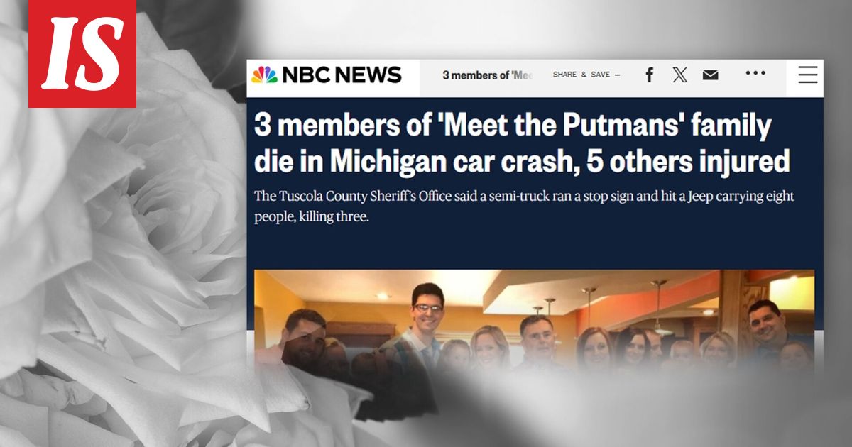 Meet the Putmans -perheen kolme jäsentä kuoli kolarissa