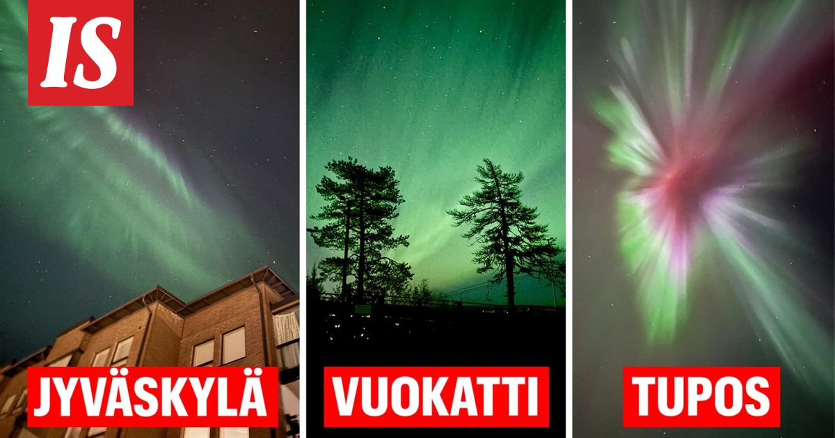Kuvat: Voimakas väri-ilmiö valaisi Suomen taivaan