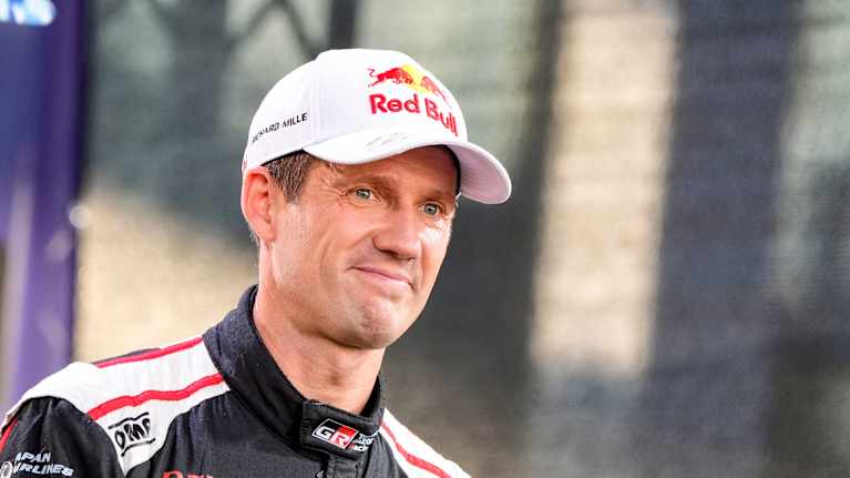 Sébastien Ogier ennen Jyväskylän MM-rallia 2025.